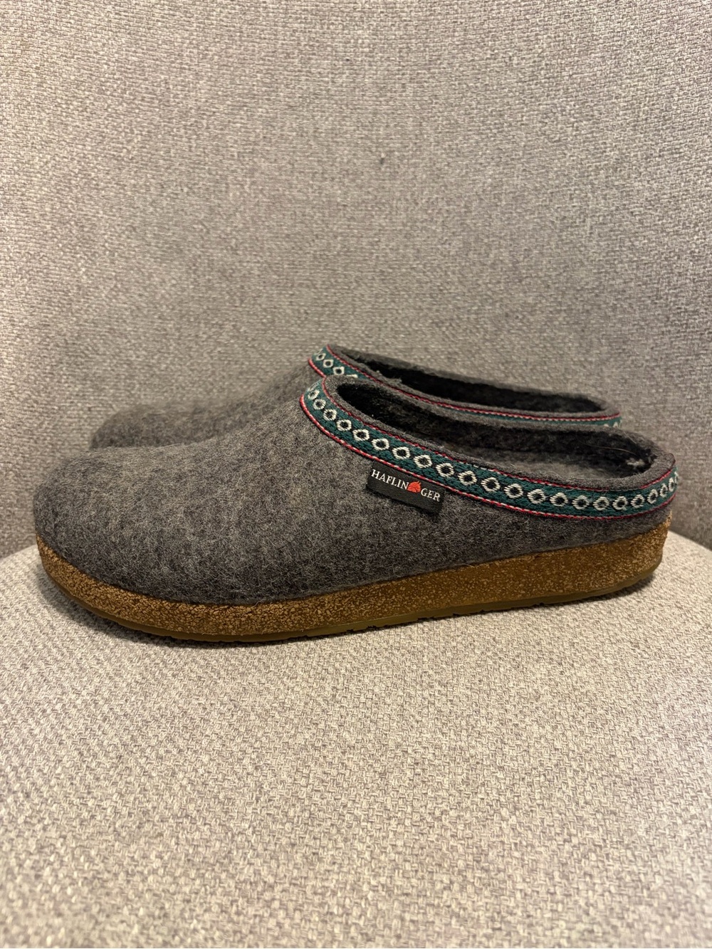 HAFLINGER- size 45 Grizzly GZ Wool Clogs.